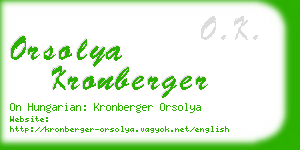 orsolya kronberger business card